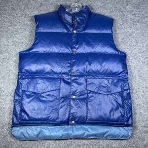 Vintage Reversible Quilted Snap Puffer Vest - Men's XL - Trucker 70s 80s - Nylon